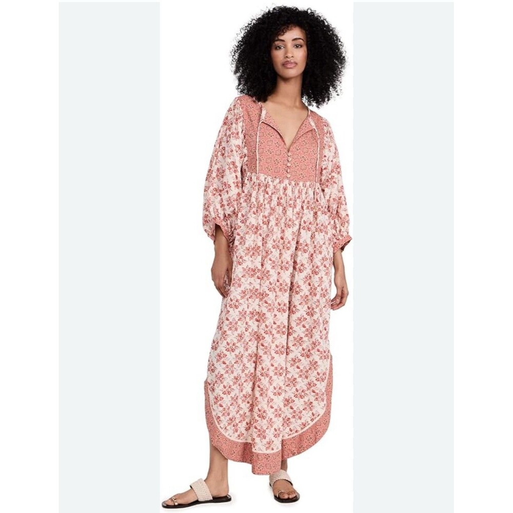 Free People Pink Floral Maxi Dress